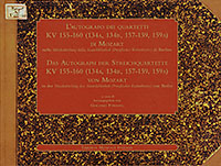 Wolfgang Amadeus Mozart . L´autografo dei quartetti ´milanesi´ KV 155 (134a) - 160 (159a) Musikabteilung della Staatsbibliotek di Berlino