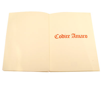 Aldo Mondino. Codice Amaro. [Ed. ad personam].